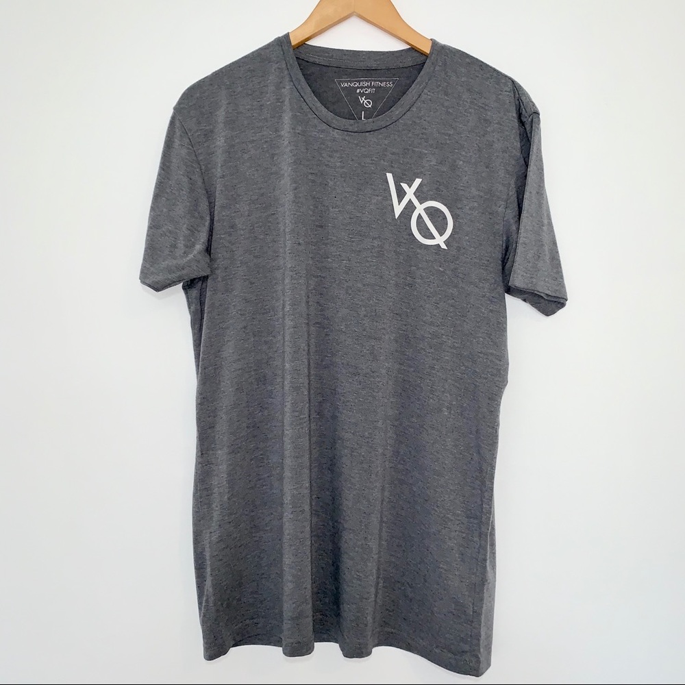 Gray Short Sleeve Workout Shirt Large